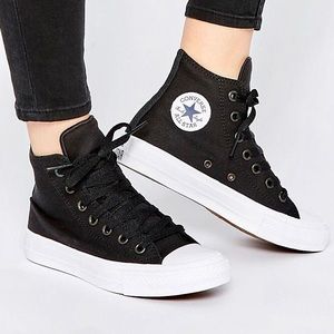 Converse Chuck Taylor II 2 Hi Tops Black White 7
